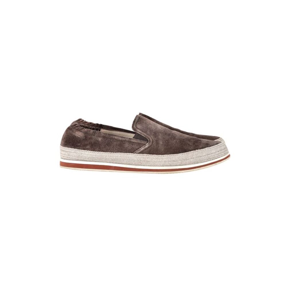 Prada Sport Espadrille Sneakers in Brown Suede